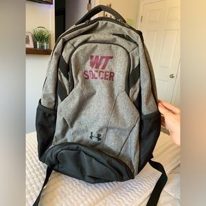 Under Armour Team Hustle 3.0 Backpack. Texas A&M soccer bag.